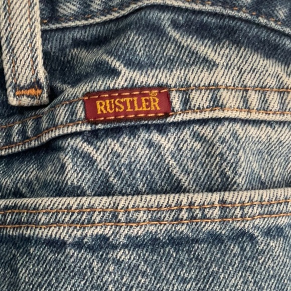 Rustler Blue vintage Straight Jeans wrangler western - Picture 3 of 9
